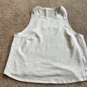 Lululemon Mesh Crop Tank - Oat